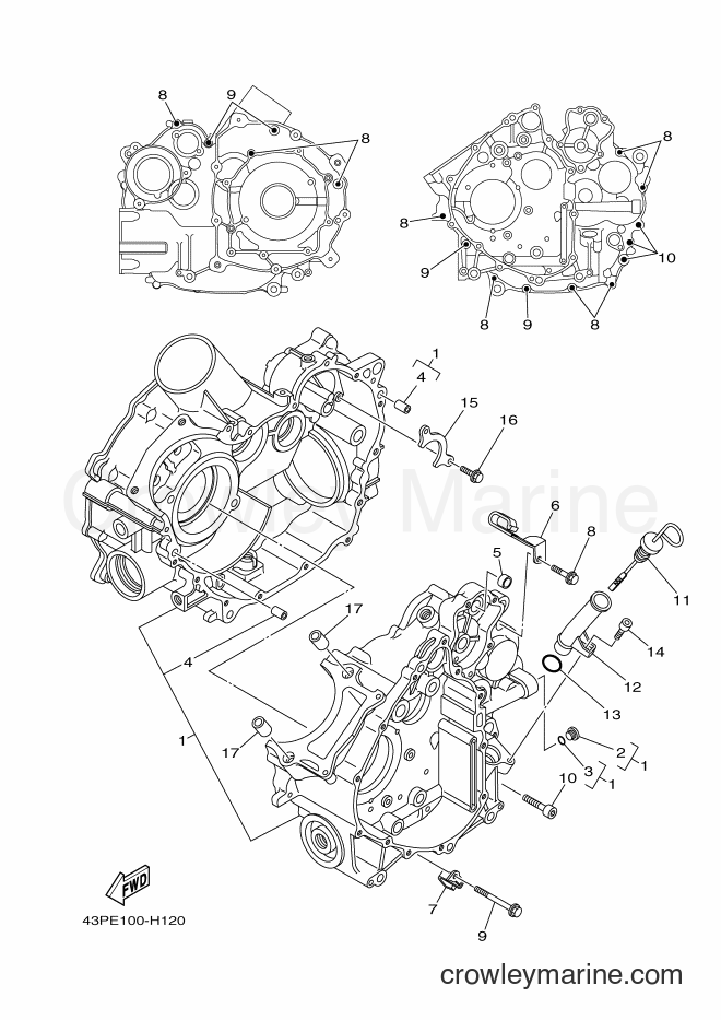 Yamaha Motors YFM700FWAD (1HPF) [010] - CRANKCASE