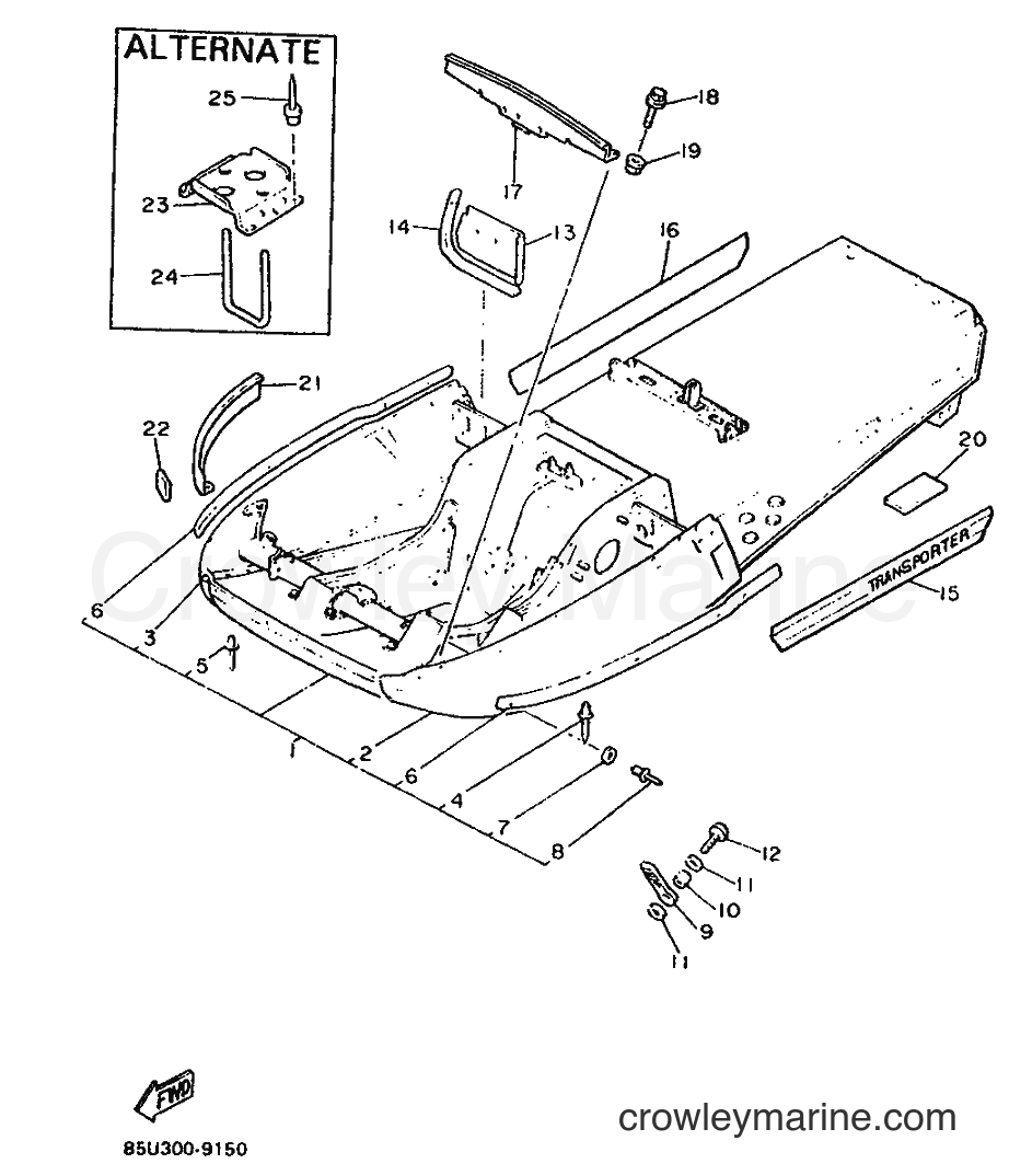 1990 Snowmobile ET400 - ET400 (85U2) [020] - FRAME