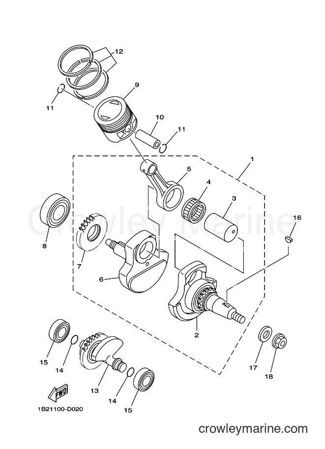 2006 Dirt Bike XT125X - XT125X (3D64) [010] - CRANKSHAFT & PISTON
