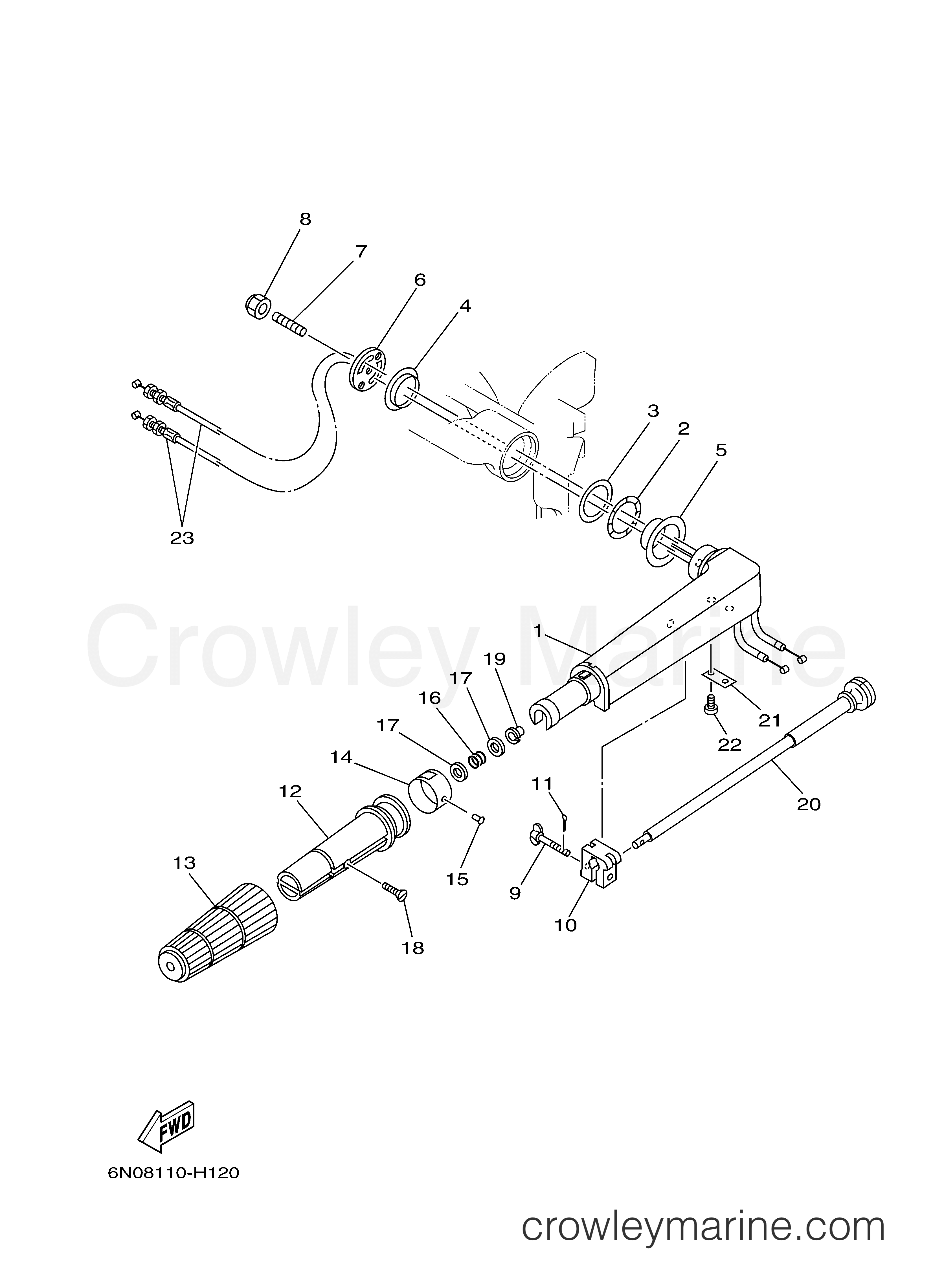 Yamaha Motors 8MSH - STEERING