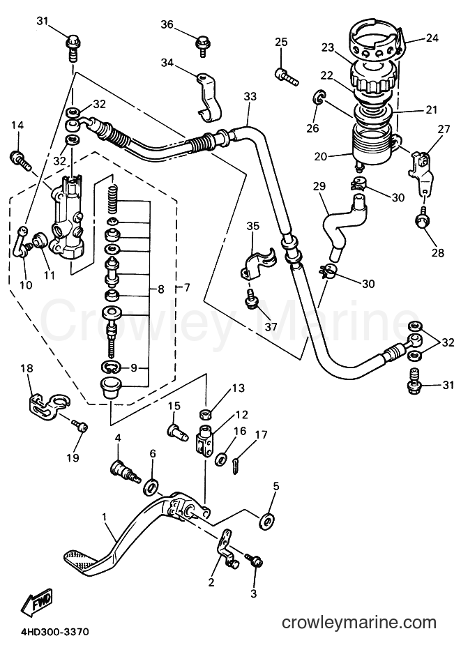Yamaha Motors YZF750SP (4HS7) [010] - REAR MASTER CYLINDER