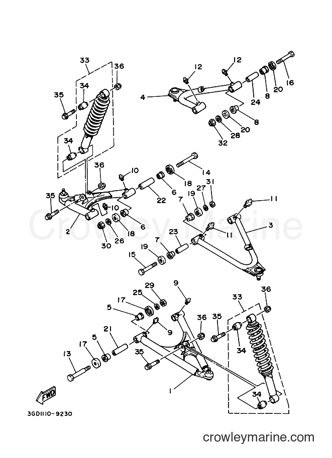2001 ATV YFM350X - YFM350X (5NF2) [010] - FRONT SUSPENSION & WHEEL