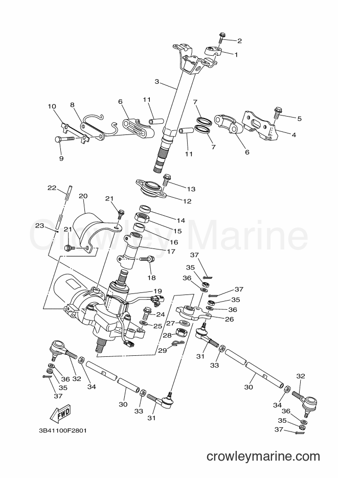 Yamaha Motors YFM700FWAD (3B4E) [010] - STEERING