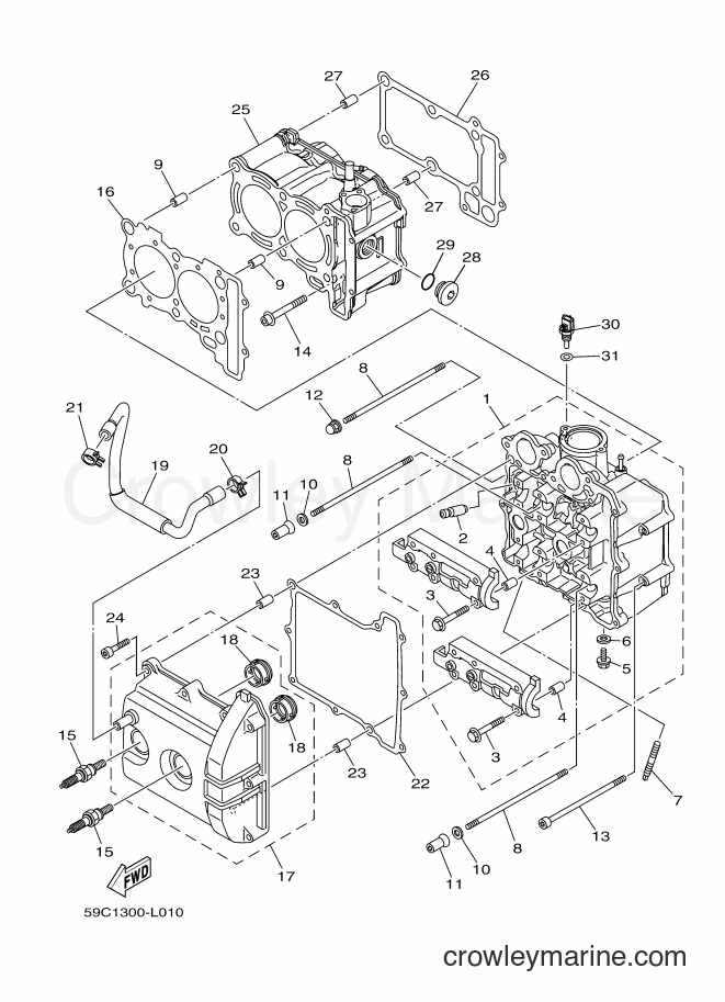 Yamaha Motors XP500A (59CN) [060] - CYLINDER