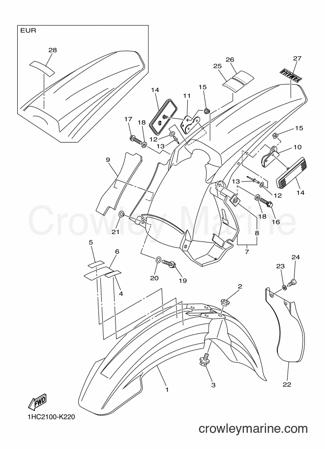 2013 Dirt Bike WR250F - WR250F (1HCA) [010] - FENDER