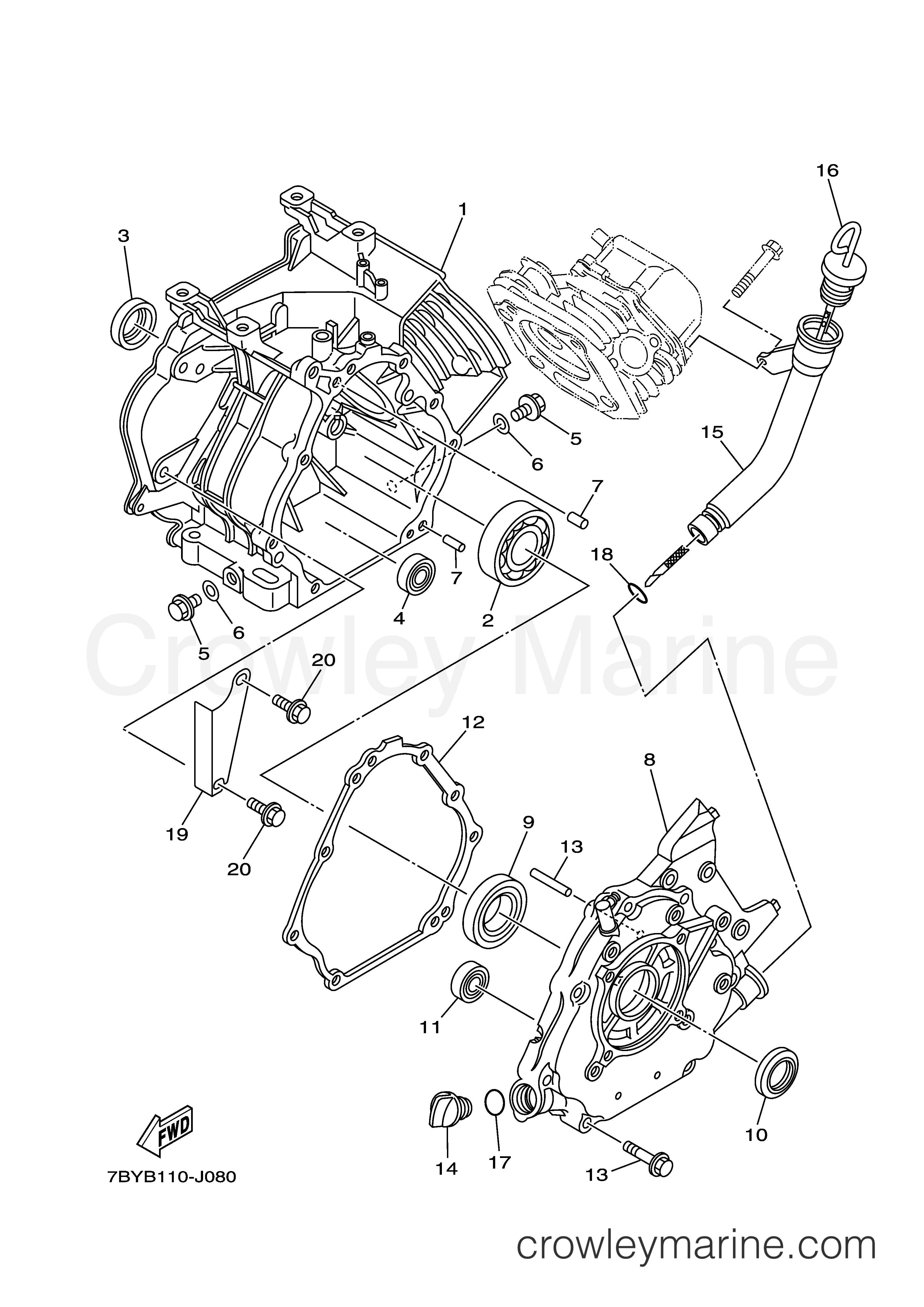 Yamaha Motors MZ360K2EUUTV - CRANKCASE