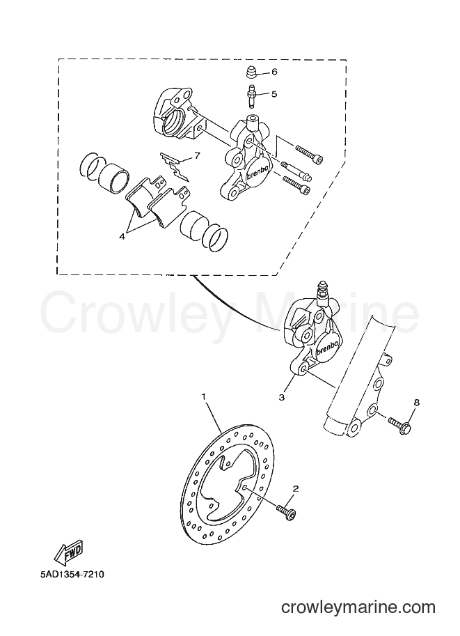 1999 Scooter YN50 - YN50 (5BV3) [010] - FRONT BRAKE