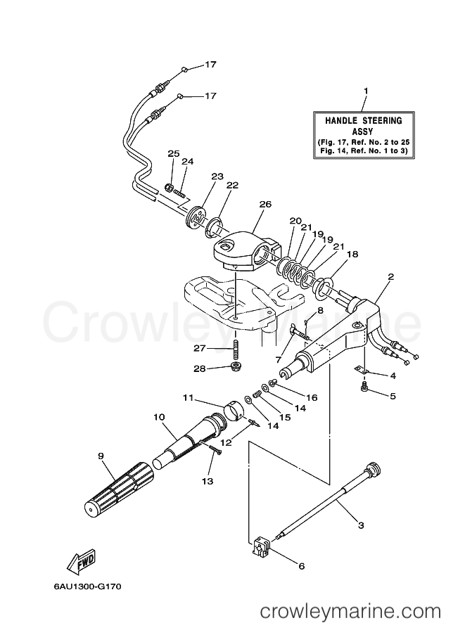 Yamaha Motors F9.9FES (6AU5) [230] - STEERING