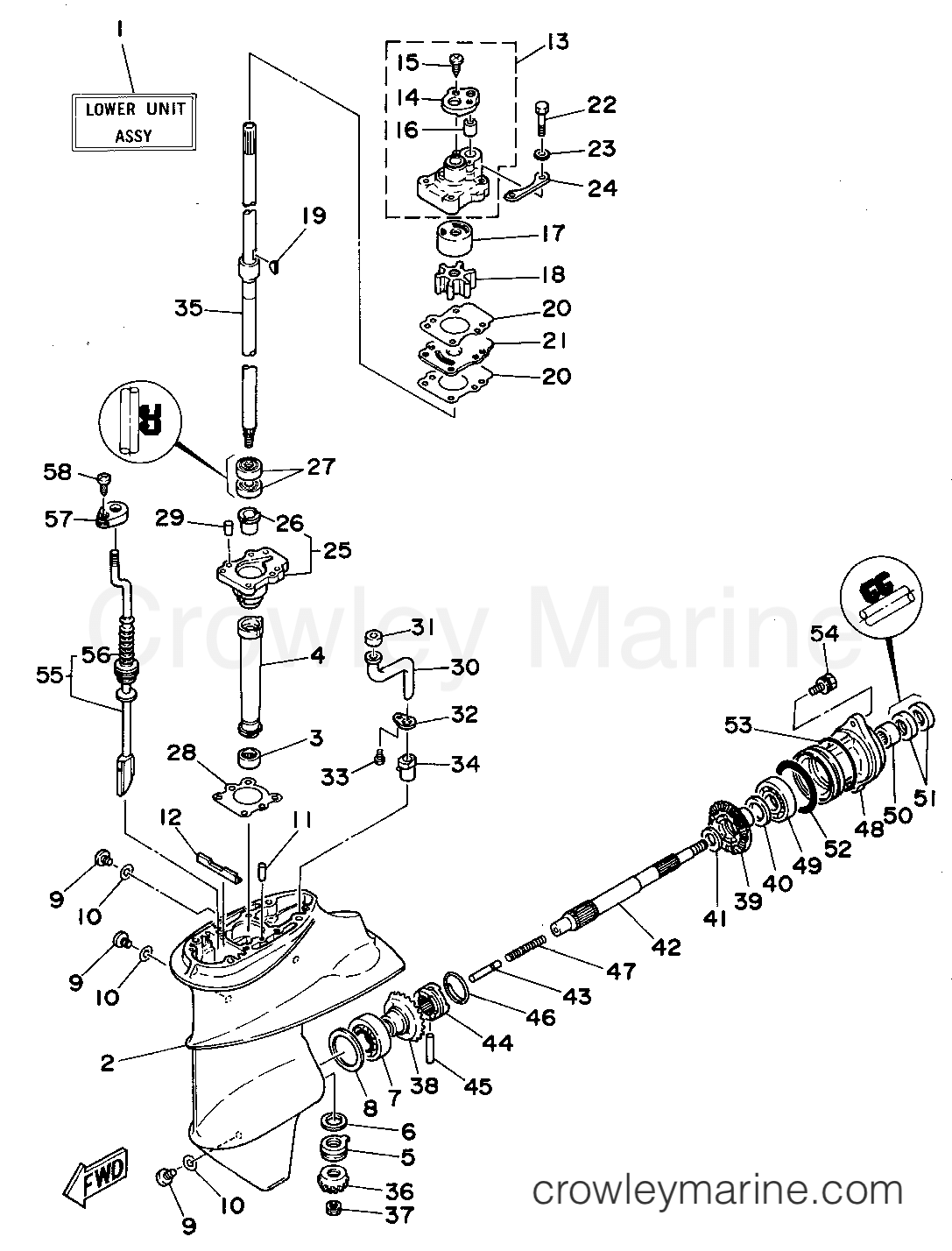 Yamaha Motors 9.9ELHS - LOWER CASING DRIVE 1