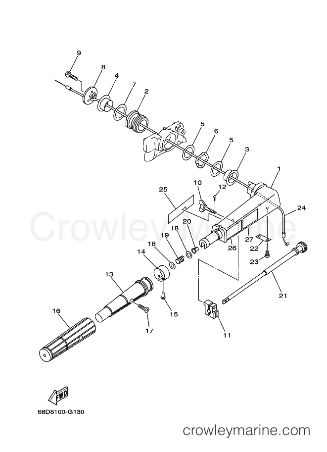 Yamaha Motors F4MLHG (68D8) [110] - STEERING