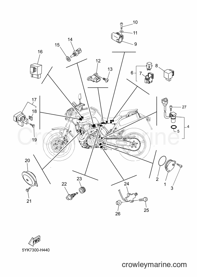 2009 Street Bike MT03 - MT03 (5YK7) [010] - ELECTRICAL 2