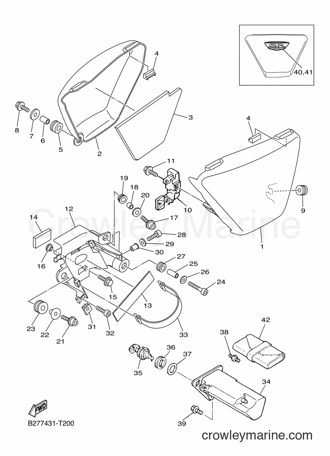 2018 Street Bike SR400 - SR400 (B277) [010] - SIDE COVER