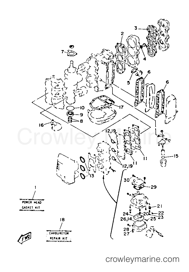 Yamaha Motors 40LD - REPAIR KIT 1