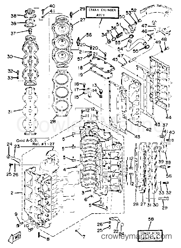 Yamaha Motors 175ETXK - CRANKCASE CYLINDER