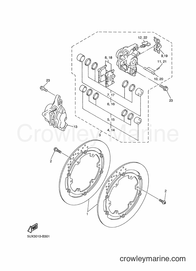 2016 Street Bike XJR1300C - XJR1300C (2PN3) [010] - FRONT BRAKE CALIPER
