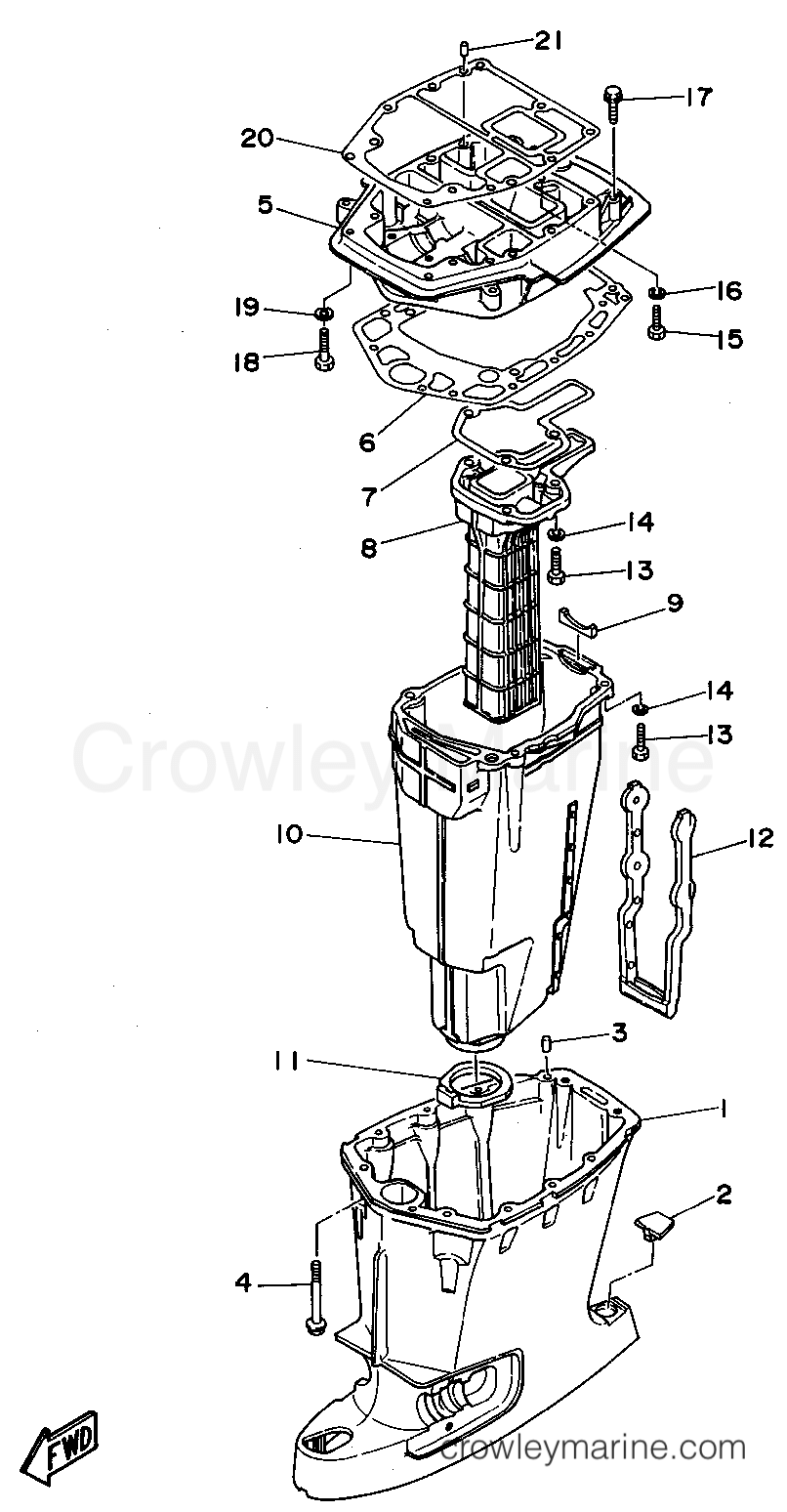 Yamaha Motors C75TLRT - UPPER CASING