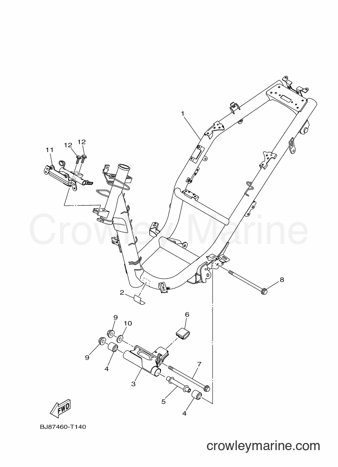 Yamaha Motors LNC125 (BJ87) [010] - FRAME