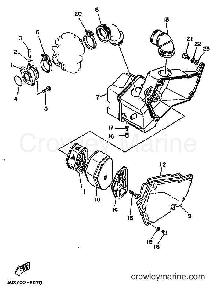 1994 Street Bike AG200F - AG200F (3GX7) [010] - INTAKE