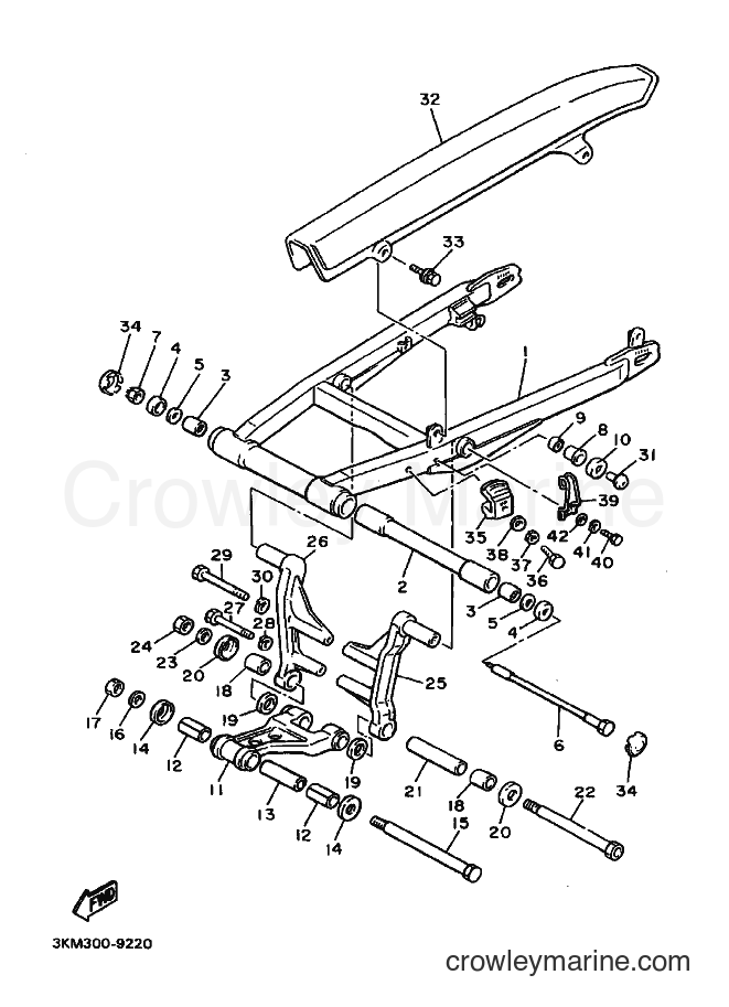 1990 Sport Bike FJ600 - FJ600 (3RC2) [010] - REAR ARM