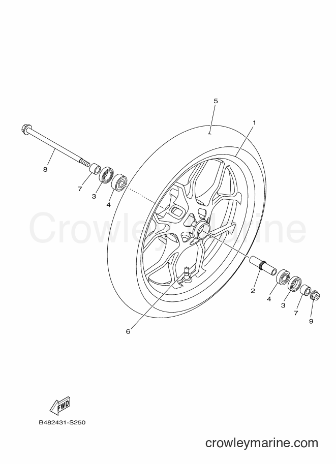 2017 Street Bike TFX150 - TFX150 (B482) [010] - FRONT WHEEL