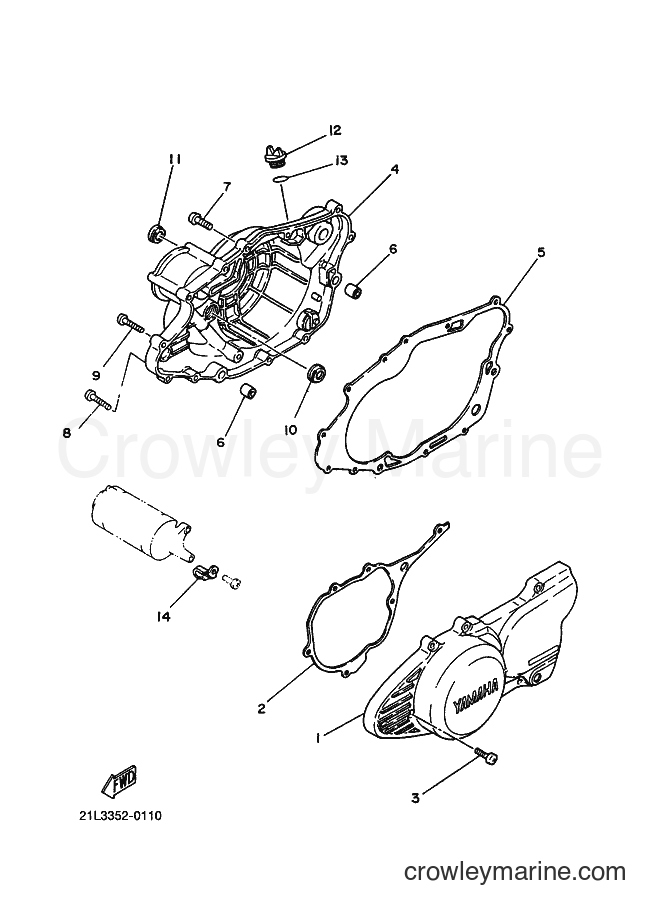 Yamaha Motors SR250 (21L3) [010] - CRANKCASE COVER 1