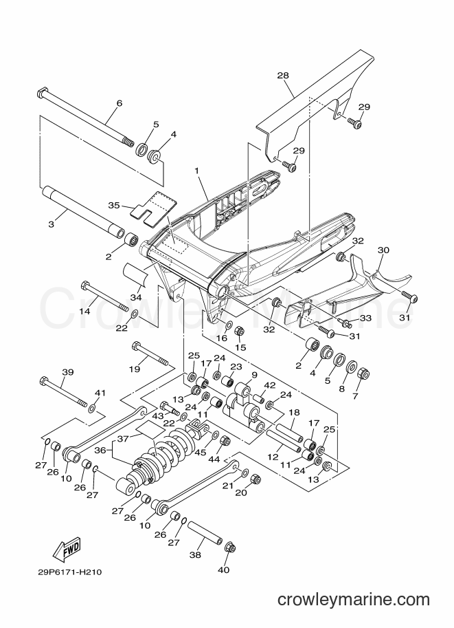 2012 Cruiser XV1900CU - XV1900CU (29PJ) [010] - REAR ARM & SUSPENSION