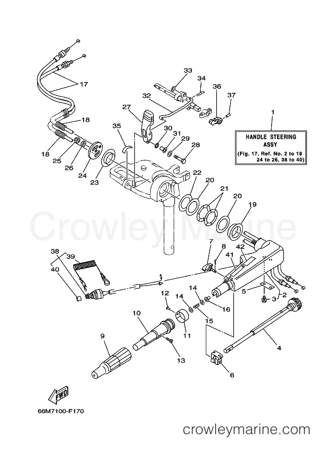 Yamaha Motors F15ESHF (66M7) [170] - STEERING
