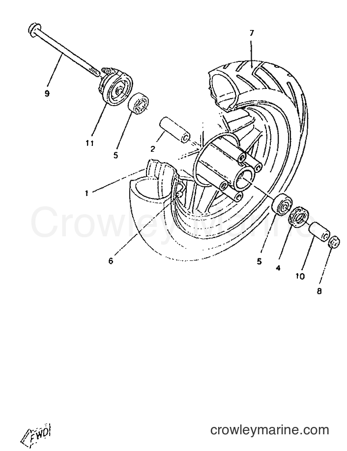 1996 Scooter CW50RSP - CW50RSP (4WS1) [999] - FRONT WHEEL