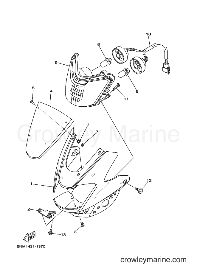 2001 Scooter JZ120F - JZ120F (5NM1) [010] - HEADLIGHT