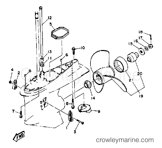 Yamaha Motors 250TURQ - LOWER DRIVE 2