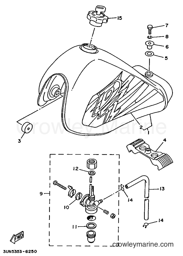 1996 Scooter DT50LC - DT50LC (3UN5) [010] - FUEL TANK