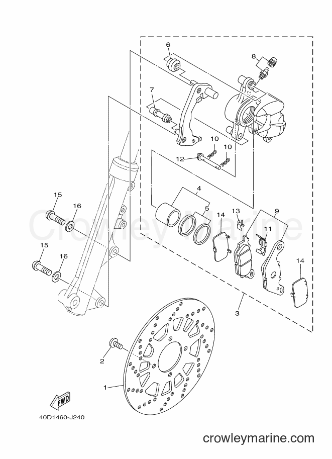 Yamaha Motors TK115C (40D1) [010] - FRONT BRAKE CALIPER