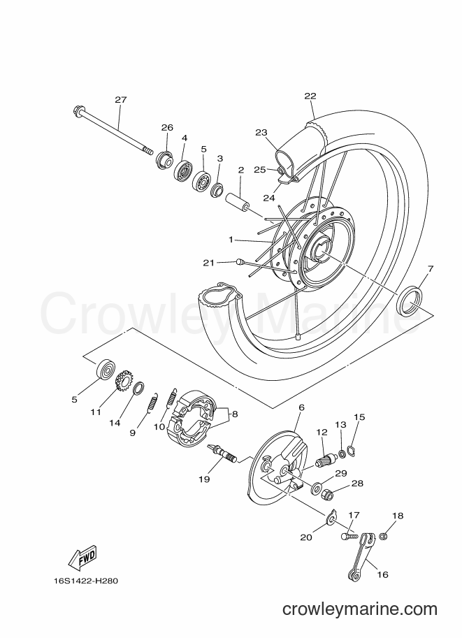 Yamaha Motors T115FLSE (1FCH) [010] - FRONT WHEEL 3