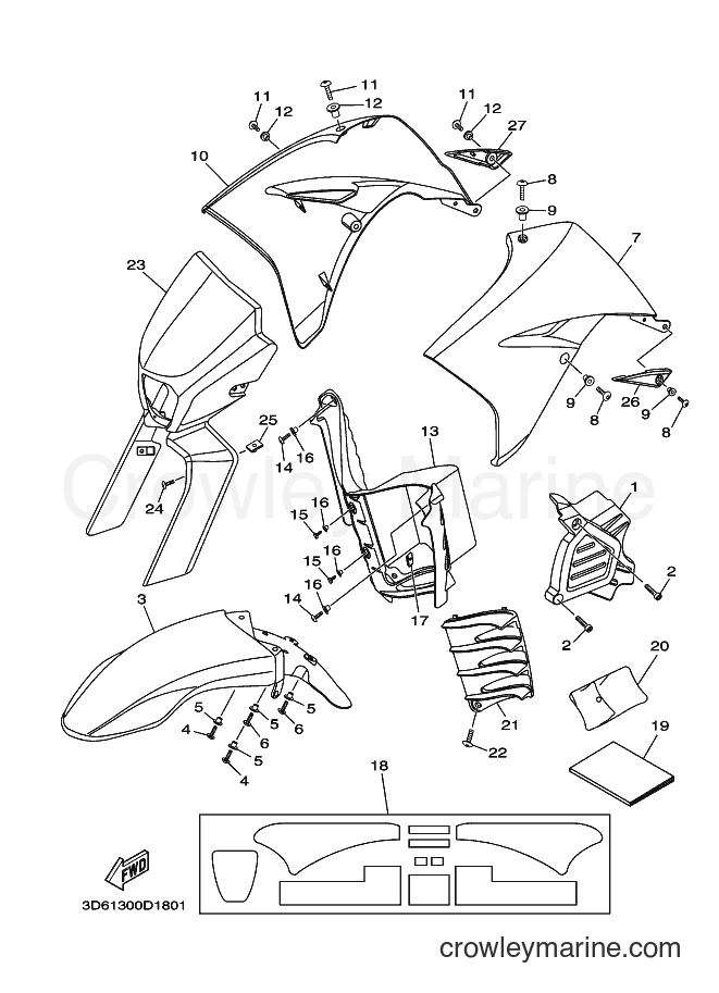 2006 Dirt Bike XT125X - XT125X (3D64) [010] - FRONT BODY