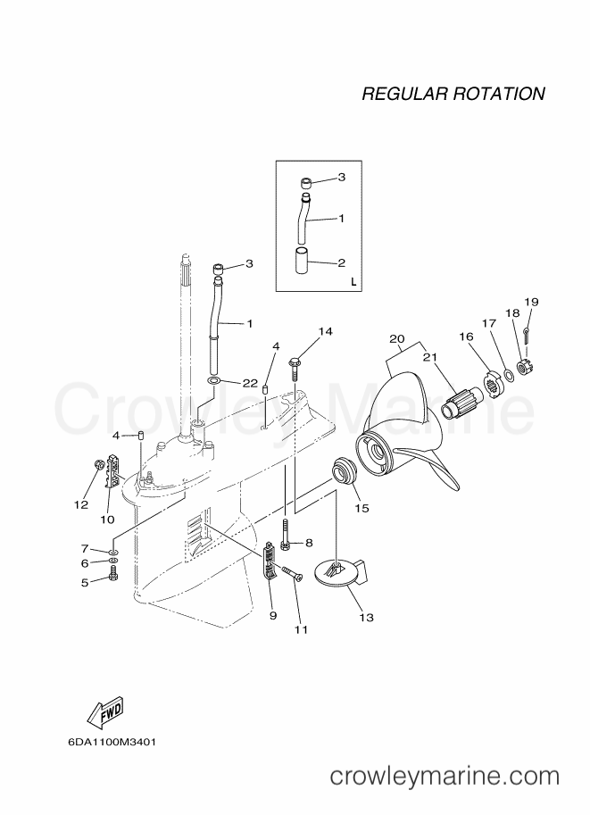 Yamaha Motors F200B (6DA2) [030] - LOWER CASING & DRIVE 2