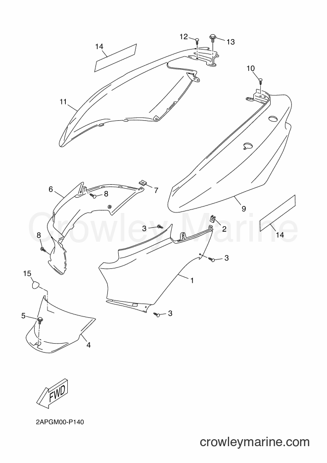 Yamaha Motors YN50 (2APJ) [020] - SIDE COVER