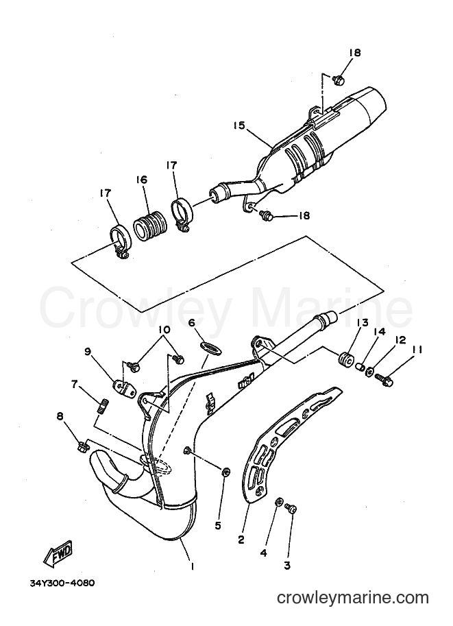 Yamaha Motors DT200U (40R0) [010] - EXHAUST