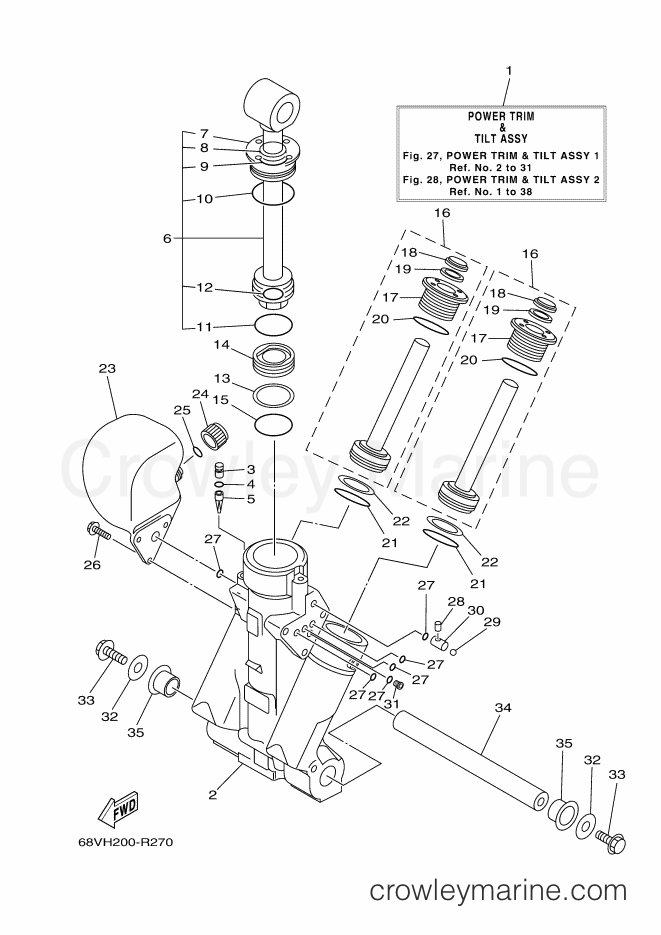 Yamaha Motors F115AET (68VH) [370] - COMPONER Y PODER VARILLA 1