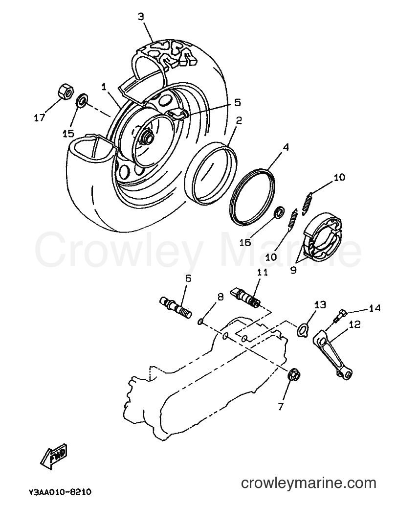 1994 Scooter CW50 - CW50 (3WV4) [999] - REAR WHEEL