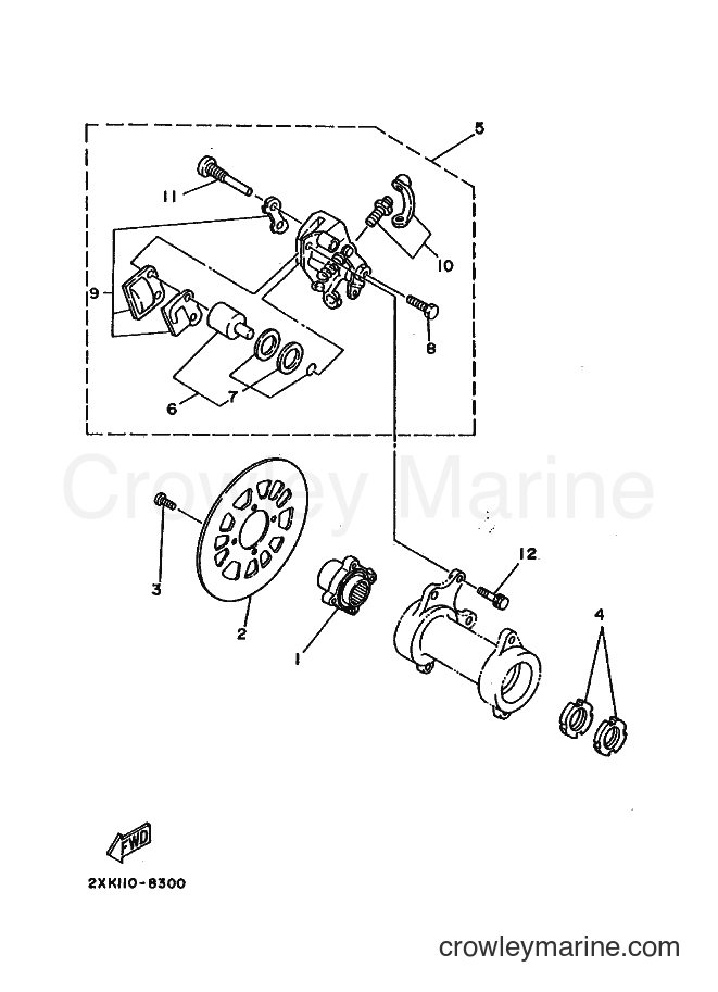 1988 ATV YFZ350U - YFZ350U (2GU0) [030] - REAR BRAKE CALIPER