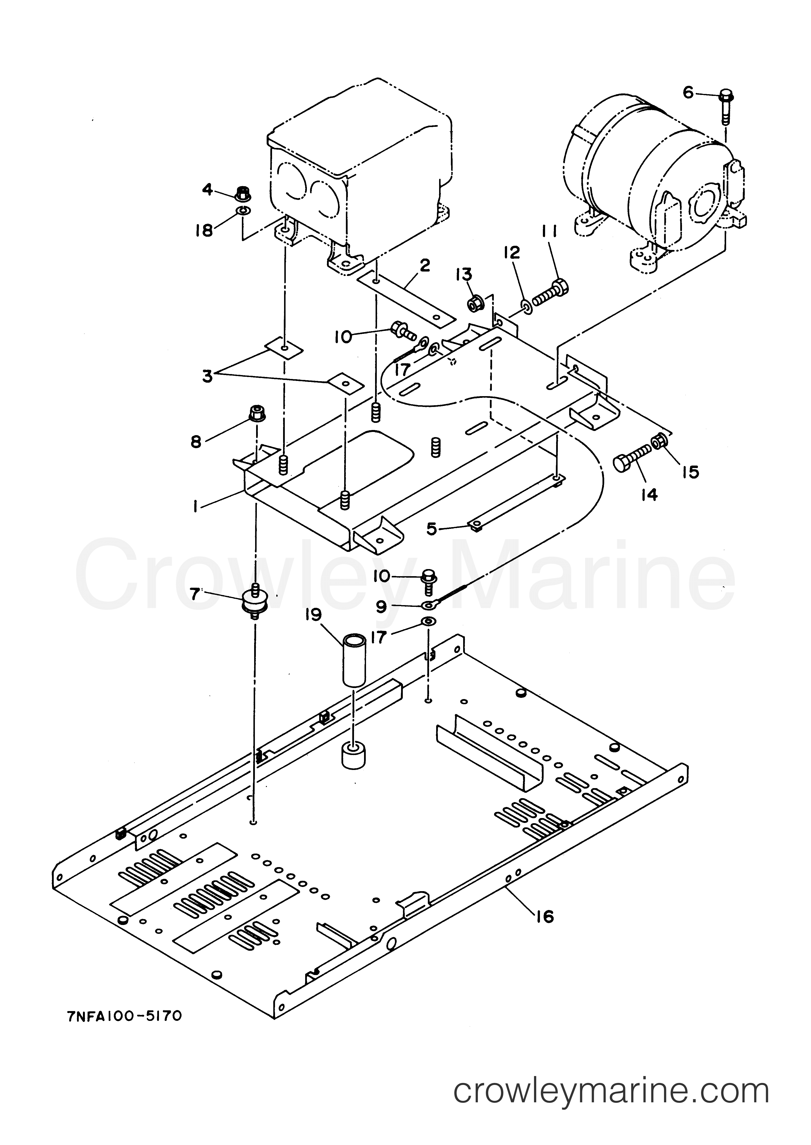Yamaha Motors EDL6500S2 - ENGINE BED