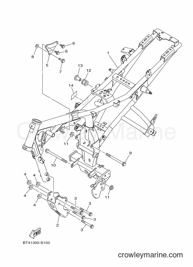 2017 Street Bike YS125-5C - YS125-5C (BT41) [010] - FRAME