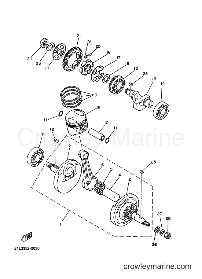 2000 Street Bike SR250 - SR250 (21L3) [010] - CRANKSHAFT & PISTON