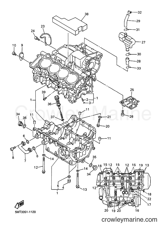 2001 Sport Bike YZF-R6 - YZF-R6 (5MT1) [010] - CRANKCASE