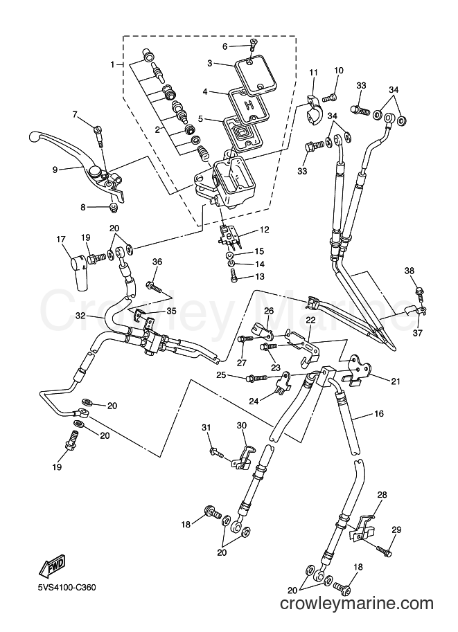 2004 Sport Bike FJR1300A - FJR1300A (5VS7) [050] - FRONT MASTER CYLINDER