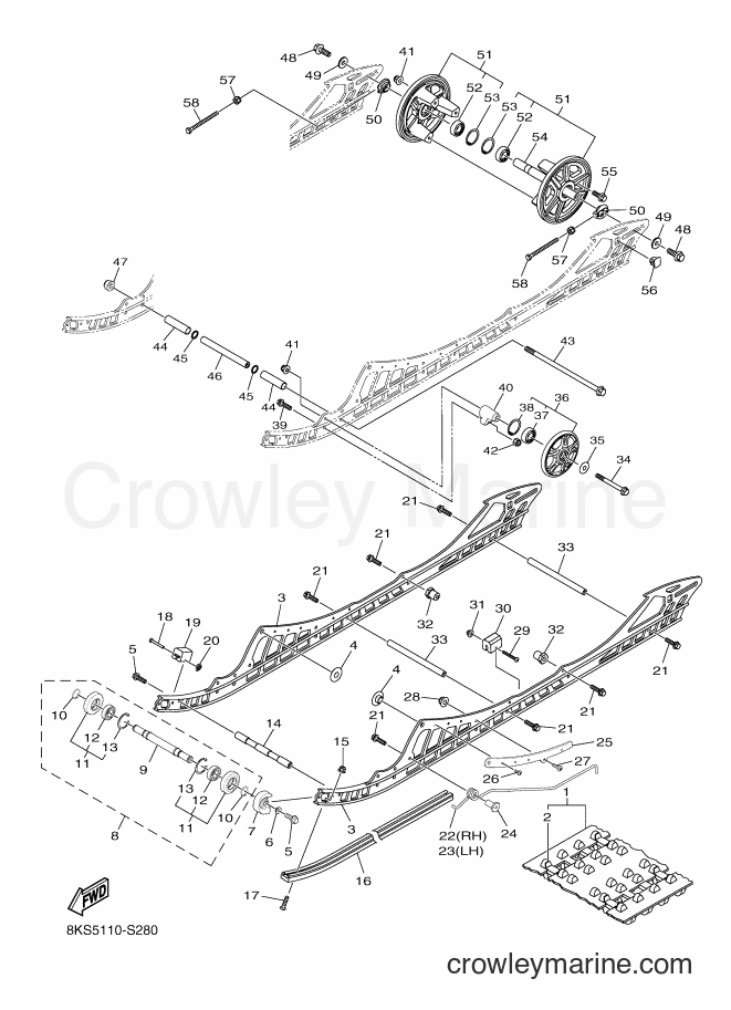 2017 Snowmobile SRS10MS62 - SRS10MS62 (8KC2) [010] - TRACK SUSPENSION 1