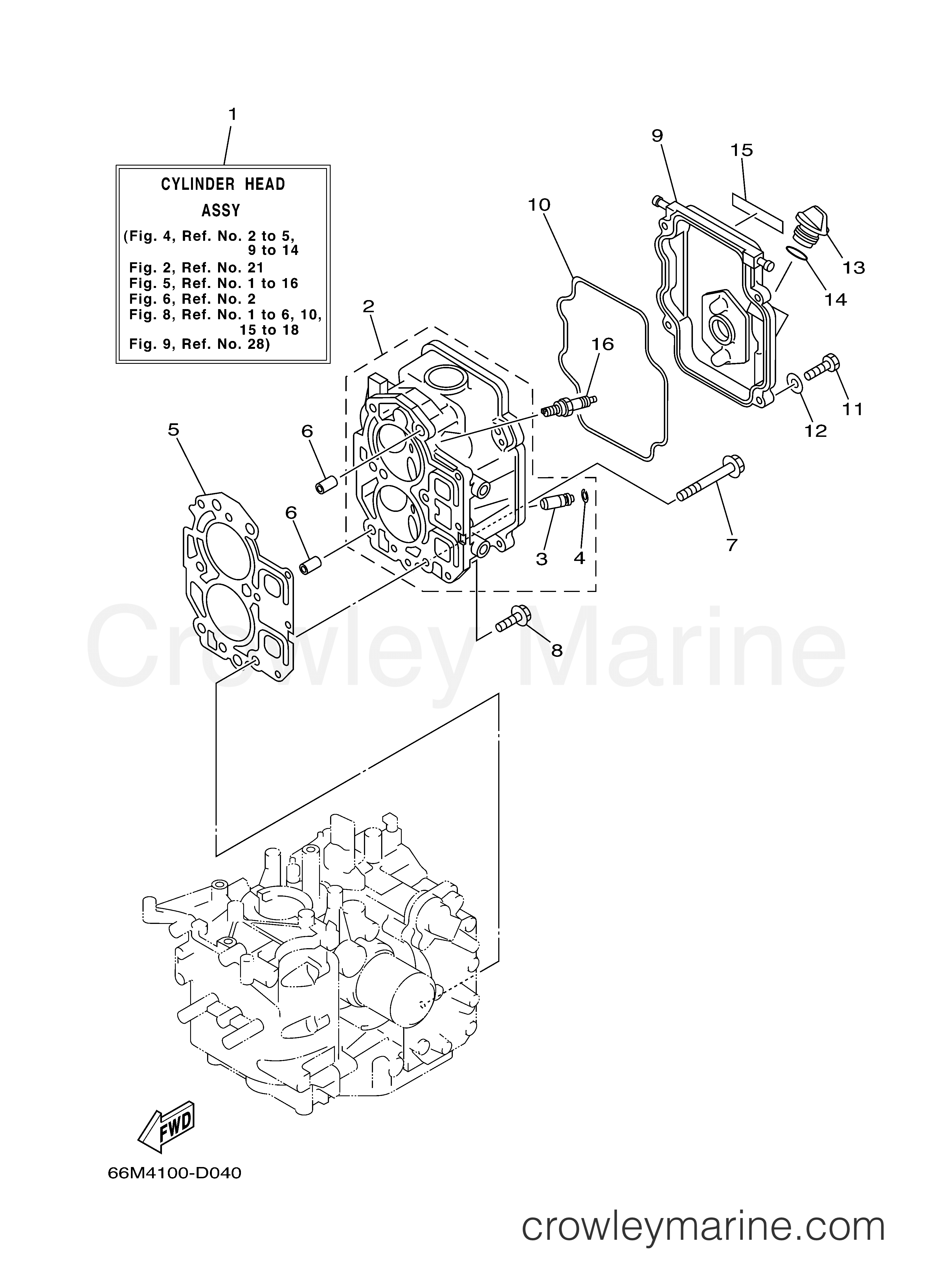 Yamaha Motors F15PLH - CYLINDER CRANKCASE 2