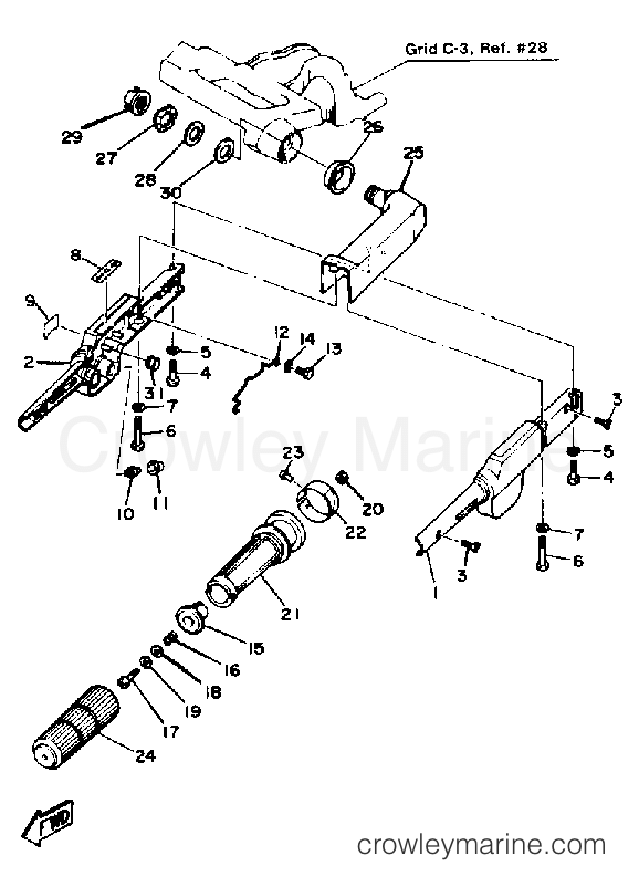 Yamaha Motors FT9.9ELJ - STEERING