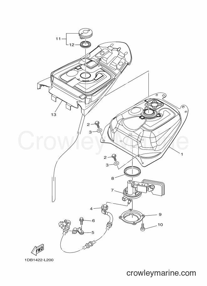 2012 Scooter AT125FC - AT125FC (1DB2) [010] - FUEL TANK
