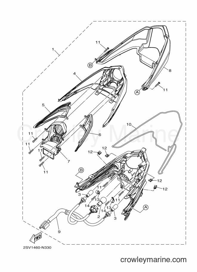 2014 Scooter AL125FX - AL125FX (2SV2) [010] - TAILLIGHT